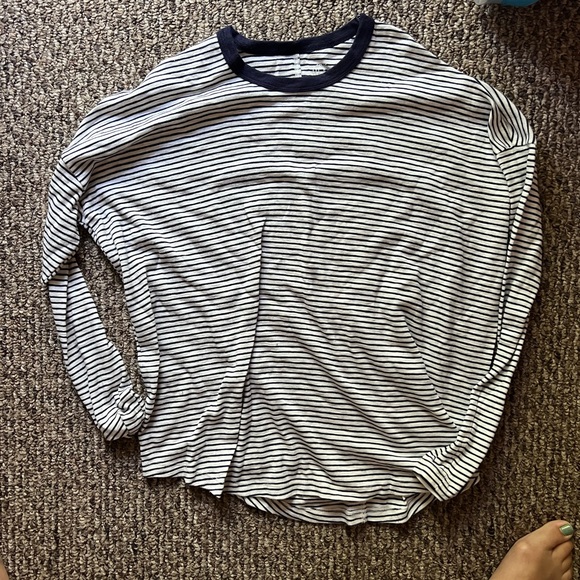 Aerie Pinstripe Long-sleeve Tee - Picture 2 of 4
